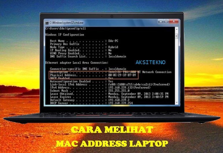 Cara Melihat Mac Address Laptop