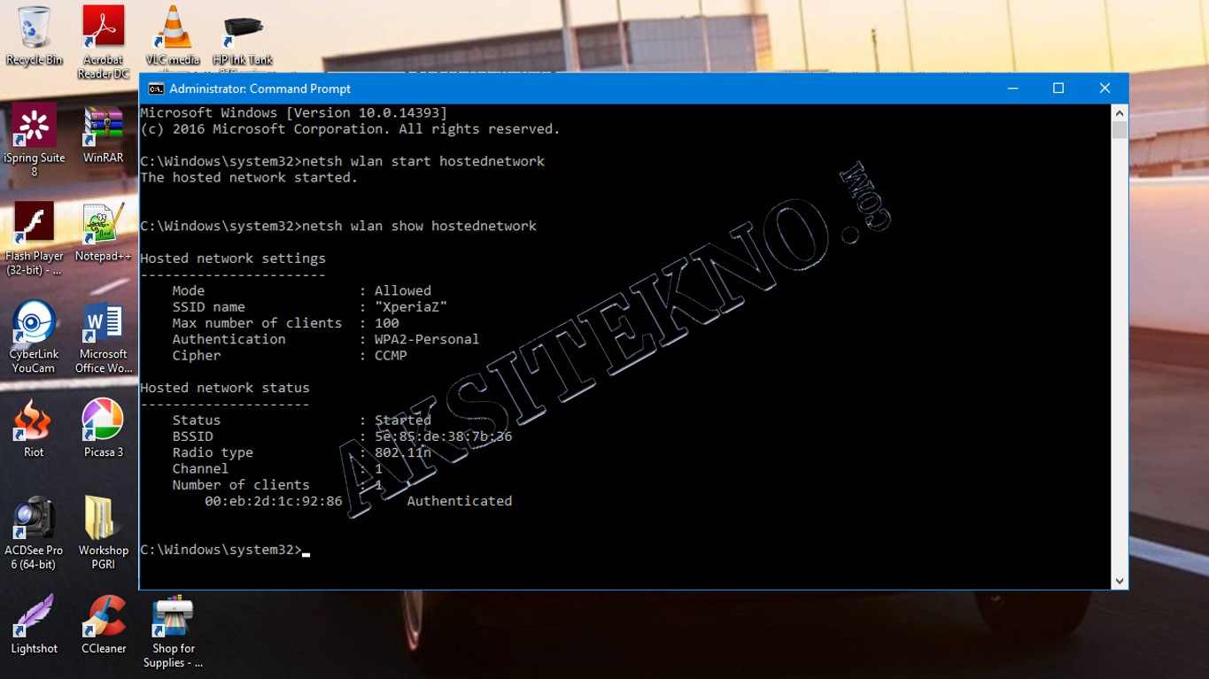 cara membuat wifi dengan cmd windows 8