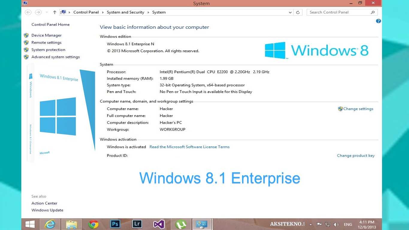 Aktivasi Windows 8.1 Enterprise