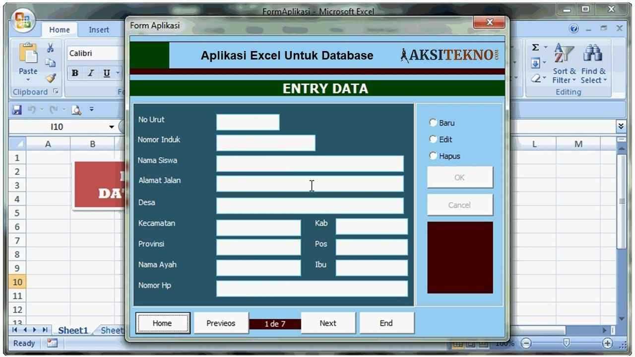 Cara Membuat Aplikasi Excel Untuk Database