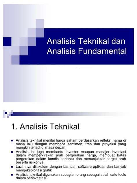 Kombinasi Analisis Fundamental dan Teknikal